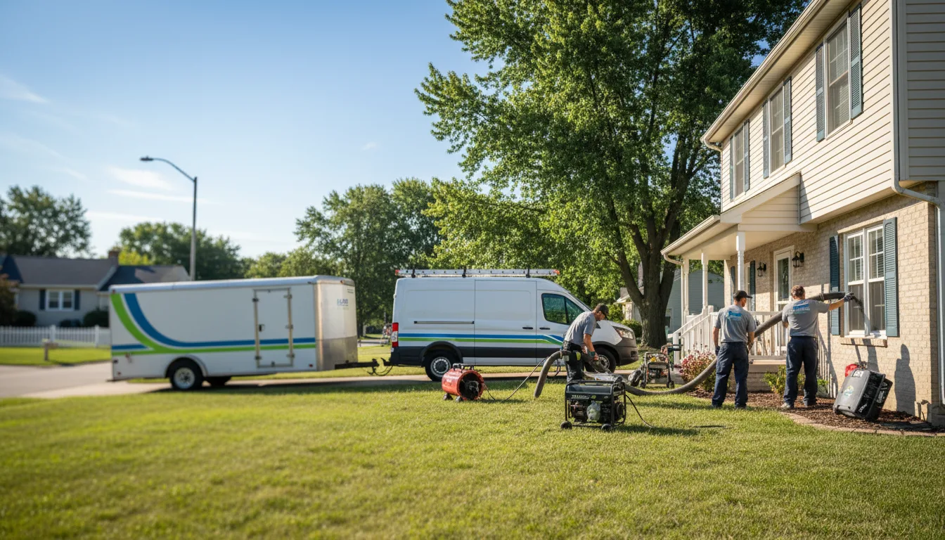 Flooded Basement Restoration And Cleanup With Repair in Palmyra, IL near me